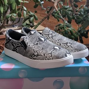 Soda Reign-G Faux Python Slip on Sneaker